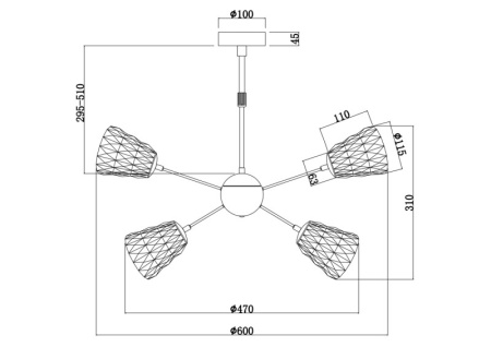 Люстры на штанге — Люстра на штанге Freya FR6025PL-L6CH купить в 