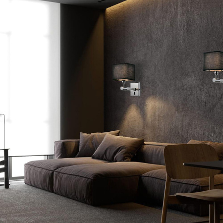 Потолочные светильники — Бра Lumien Hall Bolyasko LH1056/1W-NK-BK купить в 