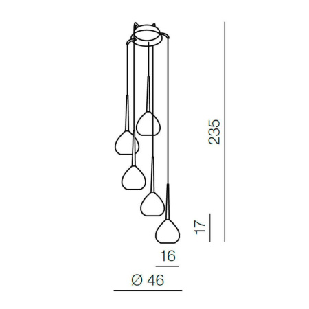 Подвесные светильники — Подвесной светильник Azzardo Aga 5 AZ1070 купить в 