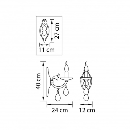 Потолочные светильники — Бра Osgona Stregaro 694611 купить в 
