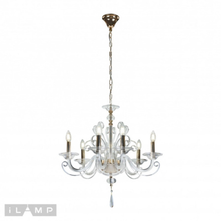 Люстры подвесные — Подвесная люстра iLamp P9372-6 GD купить в 