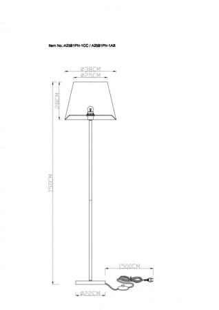 Торшеры и напольные светильники — Торшер ARTE Lamp A2581PN-1AB купить в  Торшеры и напольные светильники — Торшер ARTE Lamp A2581PN-1AB купить в