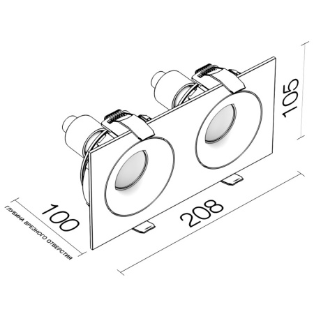 Встраиваемые точечные светильники — Встраиваемый светильник LeDron DE202 Black купить в 