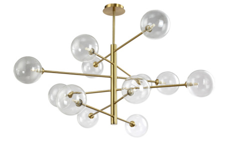 Люстры на штанге — Люстра на штанге Crystal Lux MARZO SP12 BRONZE/TRANSPARENTE купить в 
