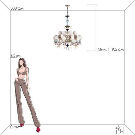 Люстры подвесные — Подвесная люстра LOFT IT 10203/12+8 Mult купить в 