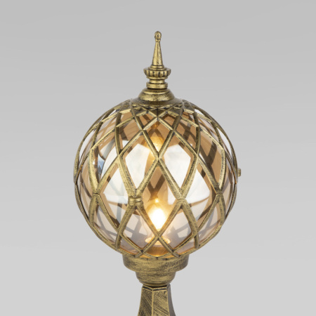 Низкие уличные фонари — Садово-парковый светильник Elektrostandard Sirius S черное золото купить в 