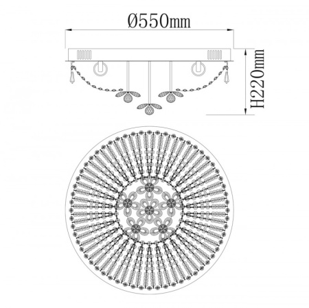 Люстры накладные — Накладная люстра DeMarkt 366012906 купить в 