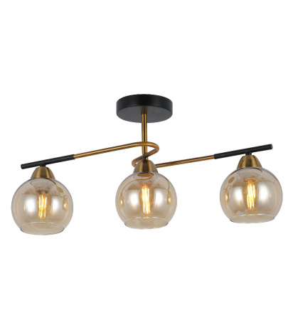 Потолочные люстры — 8451/3 черный+золото купить в 