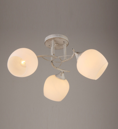 Потолочные люстры — 00748/3 белый с патиной хром купить в 
