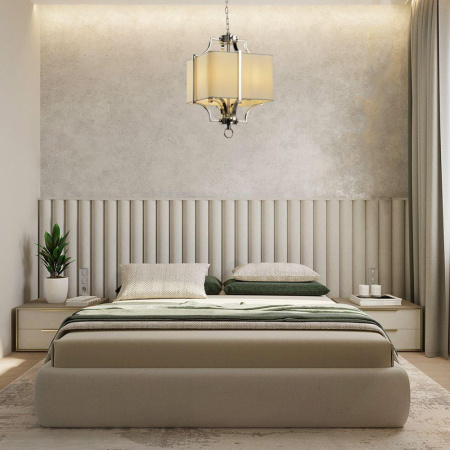 Люстры подвесные — Подвесная люстра Lumien Hall Адельфия LH1047/4P-NK-WT купить в 