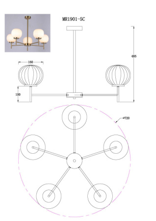 Люстры на штанге — Люстра на штанге MyFar MR1901-5C купить в  Люстры на штанге — Люстра на штанге MyFar MR1901-5C купить в