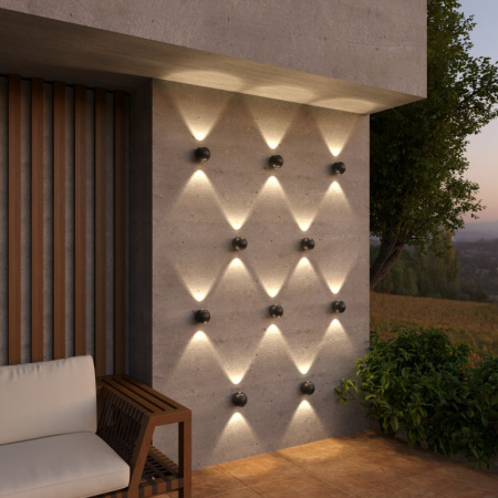 Уличные настенные светильники — Светильник настенный Elektrostandard 1566 TECHNO LED DIVER черный купить в 