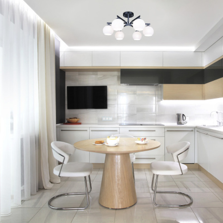 Люстры на штанге — Люстра на штанге Eurosvet 30145/6 хром/венге купить в 