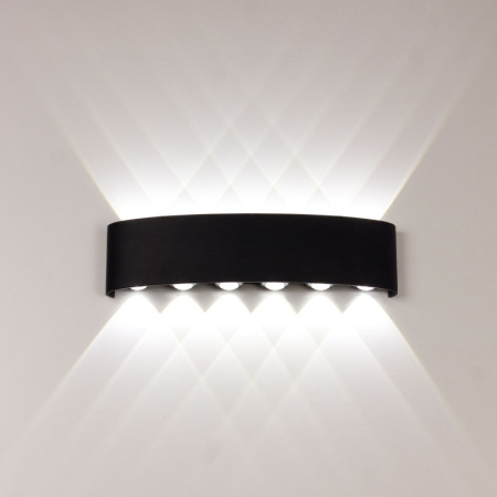 Уличные настенные светильники — Светильник настенный AM Group AM307-12X1W BK 4000K купить в 