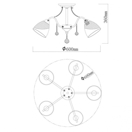 Люстры на штанге — Люстра на штанге DeMarkt 315014905 купить в 