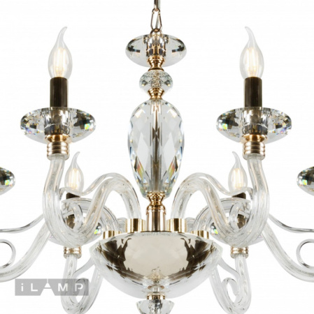 Люстры подвесные — Подвесная люстра iLamp P2328-6 GD купить в 