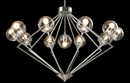 Люстры подвесные — Подвесная люстра Crystal Lux FABRICIO SP11 CHROME/TRANSPARENTE купить в 