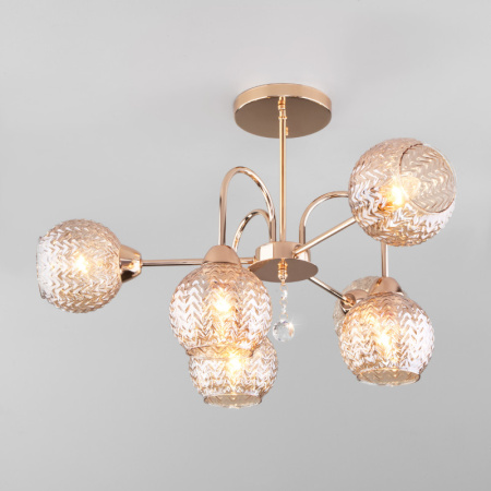 Люстры на штанге — Люстра на штанге Eurosvet 30175/6 золото купить в 