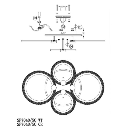 Потолочные люстры — Потолочная люстра Seven Fires Matera SF7048/5C-CR купить в 
