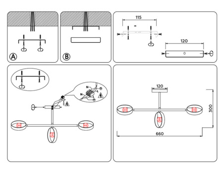 Люстры на штанге — Люстра на штанге Ambrella Light TR8228 купить в  Люстры на штанге — Люстра на штанге Ambrella Light TR8228 купить в