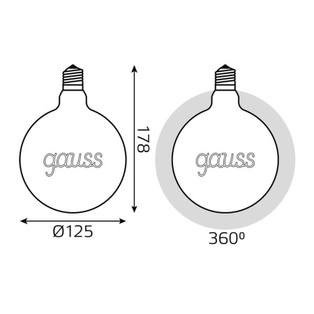 Светодиодные лампы — Светодиодная лампа Gauss 175802003 купить в  Светодиодные лампы — Светодиодная лампа Gauss 175802003 купить в