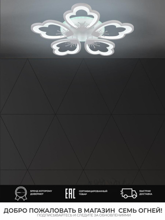 Потолочные люстры — Потолочная светодиодная люстра Seven Fires Ferenk SF5028/5C-WT-RGB купить в 
