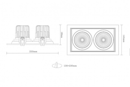 Встраиваемые точечные светильники — Встраиваемый светильник Donolux DL18893/02 White SQ купить в 