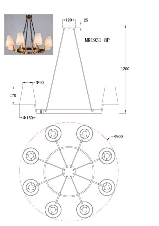 Люстры подвесные — Подвесная люстра MyFar MR1931-8P купить в  Люстры подвесные — Подвесная люстра MyFar MR1931-8P купить в