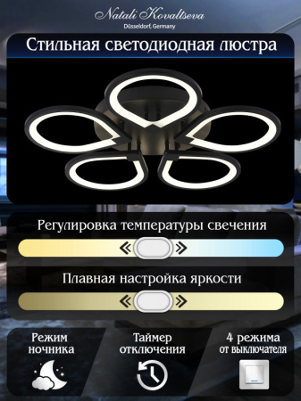 Люстры накладные — Накладная люстра Natali Kovaltseva INNOVATION STYLE 83042 BLACK купить в  Люстры накладные — Накладная люстра Natali Kovaltseva INNOVATION STYLE 83042 BLACK купить в