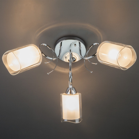 Люстры накладные — Накладная люстра Eurosvet 30122/3 хром купить в 