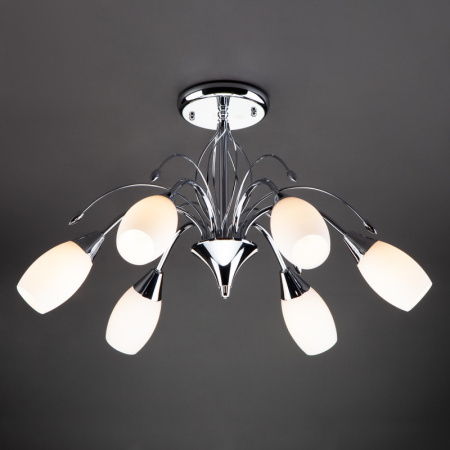 Люстры на штанге — Люстра на штанге Eurosvet 22080/6 хром купить в 