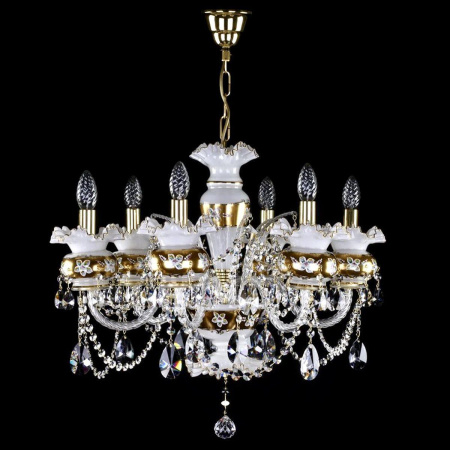 Люстры подвесные — Подвесная люстра Artglass Esmeralda VI. Full Cut White CE купить в 