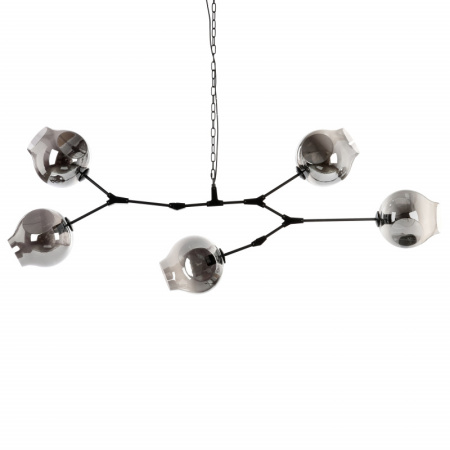 Люстры подвесные — Подвесная люстра Cosmo 1212S-5 дымчатый/черный купить в 