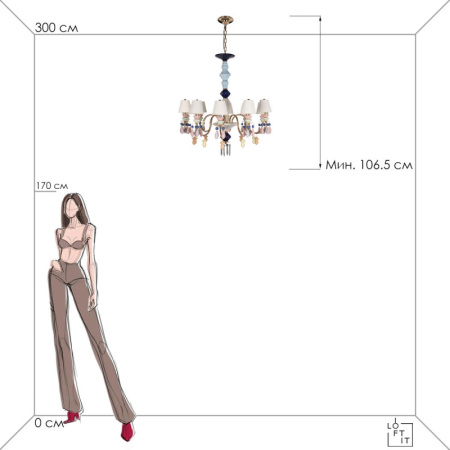 Люстры подвесные — Подвесная люстра LOFT IT 10203/10 Mult купить в 