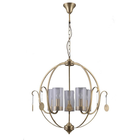 Люстры подвесные — Подвесная люстра Lumien Hall Илис 3303/5H-AB-SNGD-CL купить в 