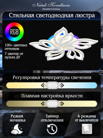 Люстры накладные — Накладная люстра Natali Kovaltseva LED LAMPS 81150 купить в 