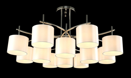 Люстры на штанге — Люстра на штанге Crystal Lux SERGIO PL8+4 NICKEL купить в 