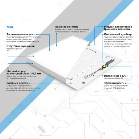 Офисные светильники — Офисный светильник Gauss G1-A0-00070-01G02-2003540 купить в  Офисные светильники — Офисный светильник Gauss G1-A0-00070-01G02-2003540 купить в