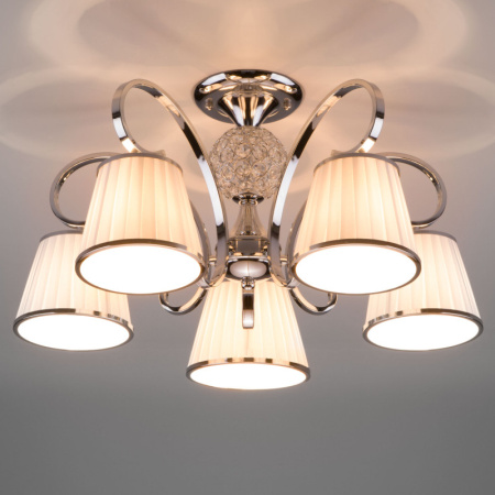 Люстры на штанге — Люстра на штанге Eurosvet 60088/5 хром купить в 