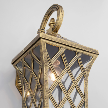 Уличные настенные светильники — Светильник настенный Elektrostandard Cassiopeya D черное золото купить в 