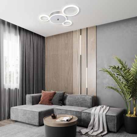 Потолочные люстры — Потолочная светодиодная люстра Escada Saturn 10268/4LED Silver купить в 