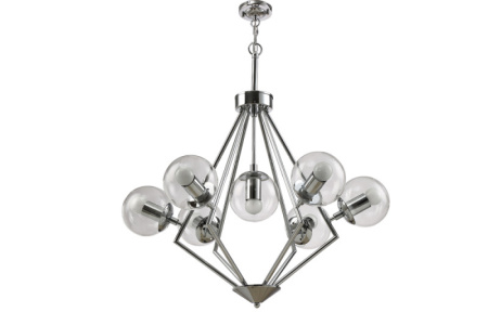 Люстры на штанге — Люстра на штанге Crystal Lux FABRICIO SP7 CHROME/TRANSPARENTE купить в 