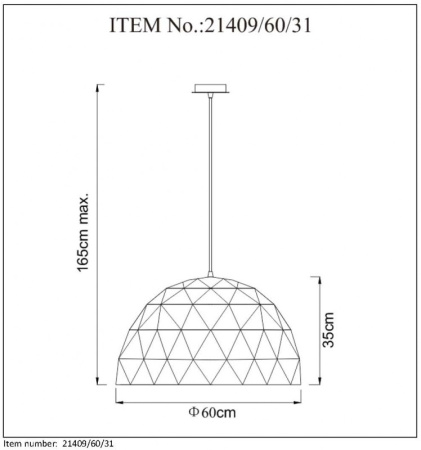 Подвесные светильники — Подвесной светильник LUCIDE 21409/60/31 купить в 
