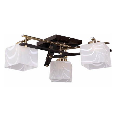 Потолочные люстры — Потолочная люстра IMEX MD.77166-3-S WENGE+FGD купить в 