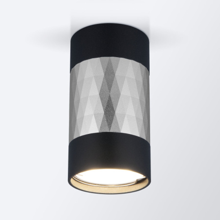 Накладные точечные светильники — Накладной светильник Elektrostandard DLN110 GU10 черный/серебро купить в 