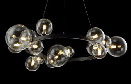 Подвесные светильники — Подвесной светильник Crystal Lux AGATA SP15 BLACK/TRANSPARENTE купить в 