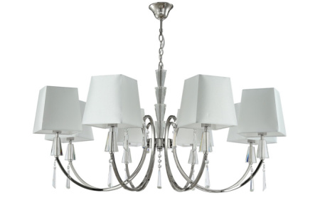 Люстры подвесные — Подвесная люстра Crystal Lux MARSELA SP-PL8 NICKEL купить в 