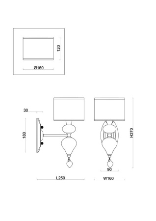 Настенные бра — Бра Freya FR5369WL-01BS купить в 
