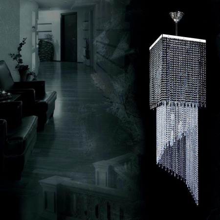 Люстры каскадные — Каскадная люстра Artglass Ambra Nickel CE купить в 