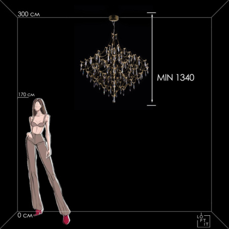 Подвесные светильники — Подвесной светильник LOFT IT 10259/1000 Gold Asfour купить в 